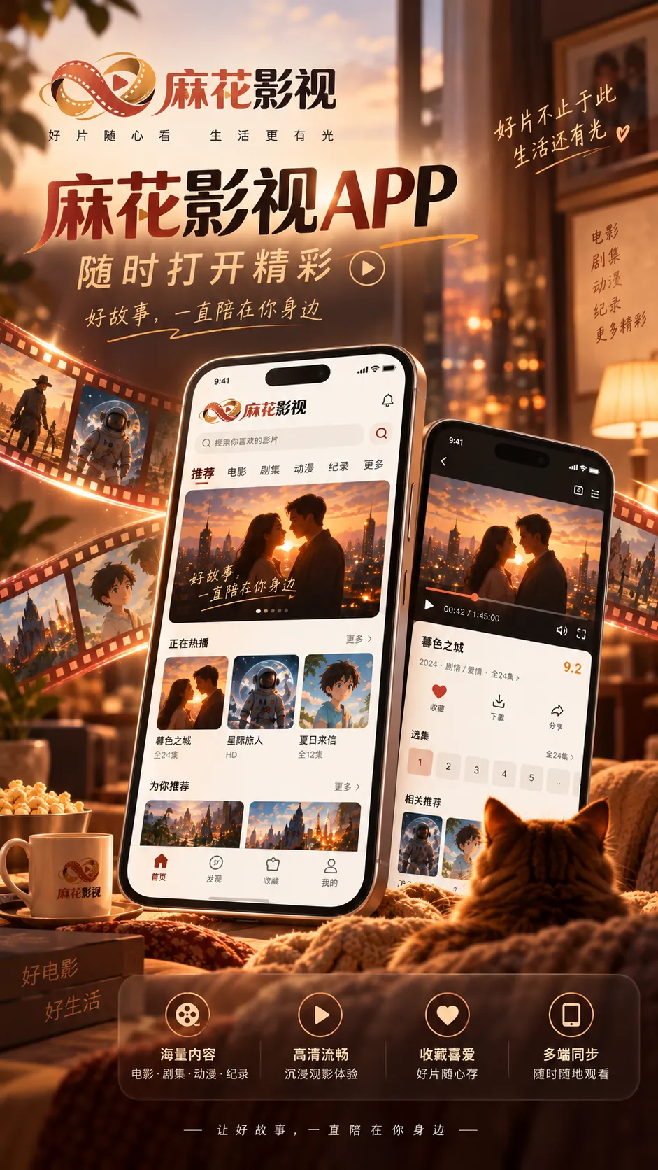 麻花影视移动端页面视觉图