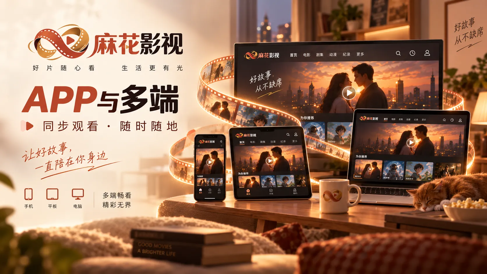 桌面端影视内容多栏浏览视觉图